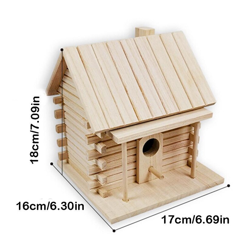 Bird House Wall-Mounted Wooden Nest Dox Nest House Bird House Bird Box Wooden Box Cage Decoration Garden Ornament