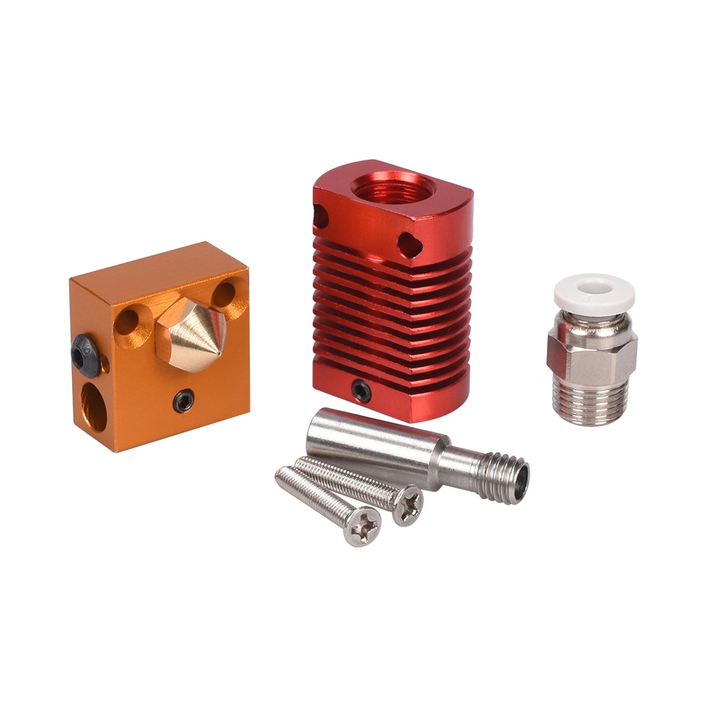 Piezas de impresora 3D CR10 Hotend Kit de extrusora Bowden, extremo de Metal, MK8 j-head, bloque de calentador de boquilla para ender-3 PRO CR10 10S