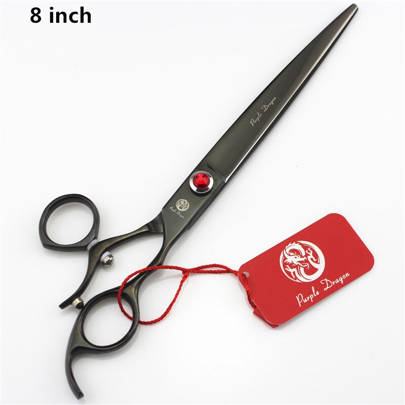 Purple Dragon 5.5 in. Hairdressing Scissors,62HRC JP440C,CUTTING SCISSORS,rotating handle,necessary for barbers: black 2