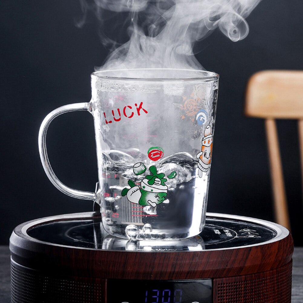 350ml szklany kubek ze słomką ołówek szczęście arbuz podwójna ściana woda mleko filiżanka robić herbaty kubek