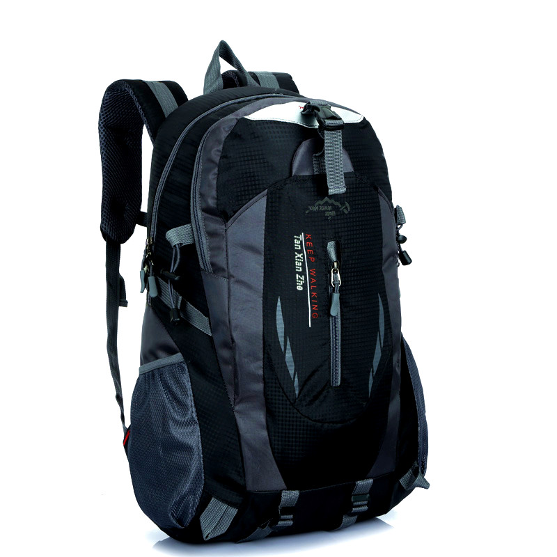 40L Waterdicht Duurzaam Outdoor Klimmen Rugzak Vrouwen Mannen Wandelen Athletic Sport Rugzak Van Rugzak: Black