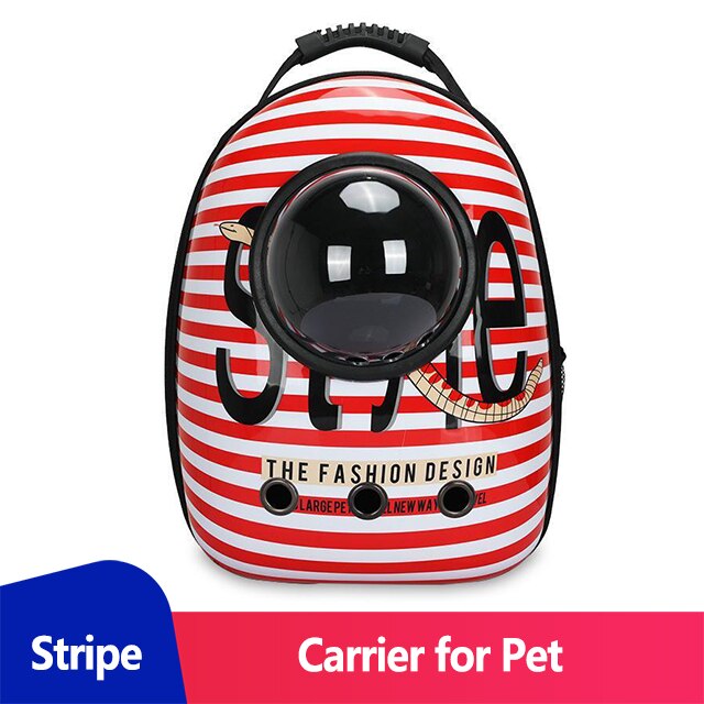 Transparent Cat Backpack Window Carrier for Cat Backpack Walkabout Dog Transport Carrying Bag for Cats Dog Transport Pet Carrier: Stripe Cat Bag