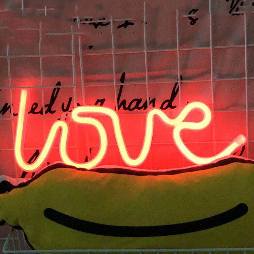 520 luces led de neón coloridas con forma de corazón, alimentadas por usb, para colgar en la pared de bodas, para decoración de fiestas, ventanas y habitaciones.: Amo el rojo
