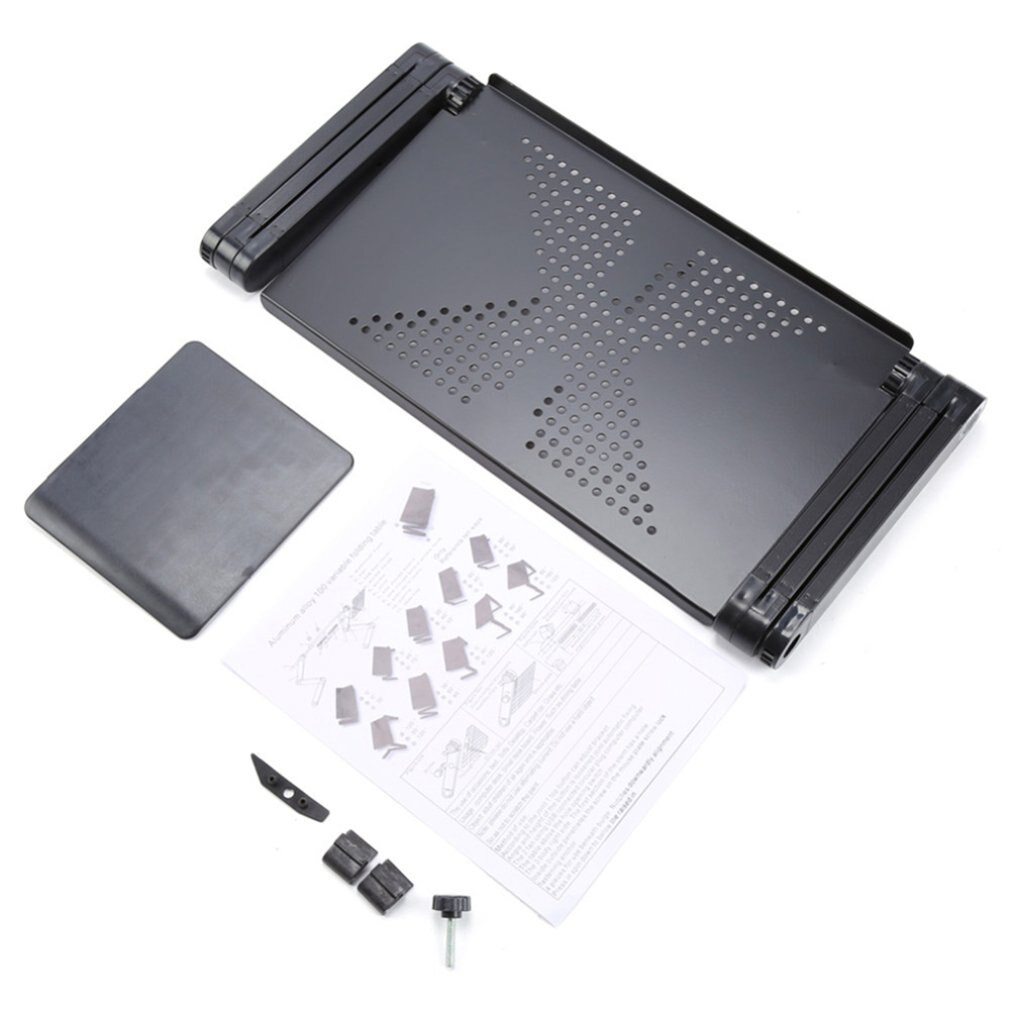 1 Pcs Aluminium Laptop Tafel Standaard X Lichtgewicht Aluminium Inklapbare Plaats Uw Laptop Zwart