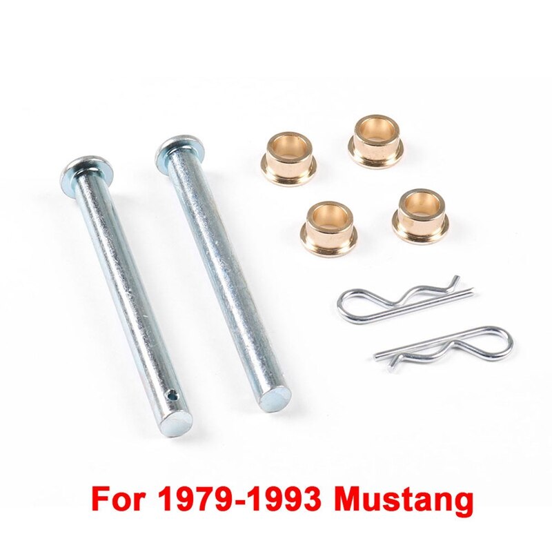 Car Door Hinge Pin Pins Kit with Bushings Replace Hardware for Ford Mustang 1979-1993