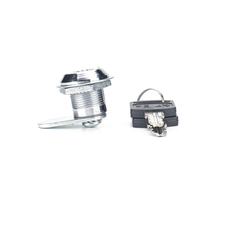 4PCS 15mm RV Door Lock and Drawer Tube Cam Lock with 8 Key Cylinders and Galvanized Surface, Chrome