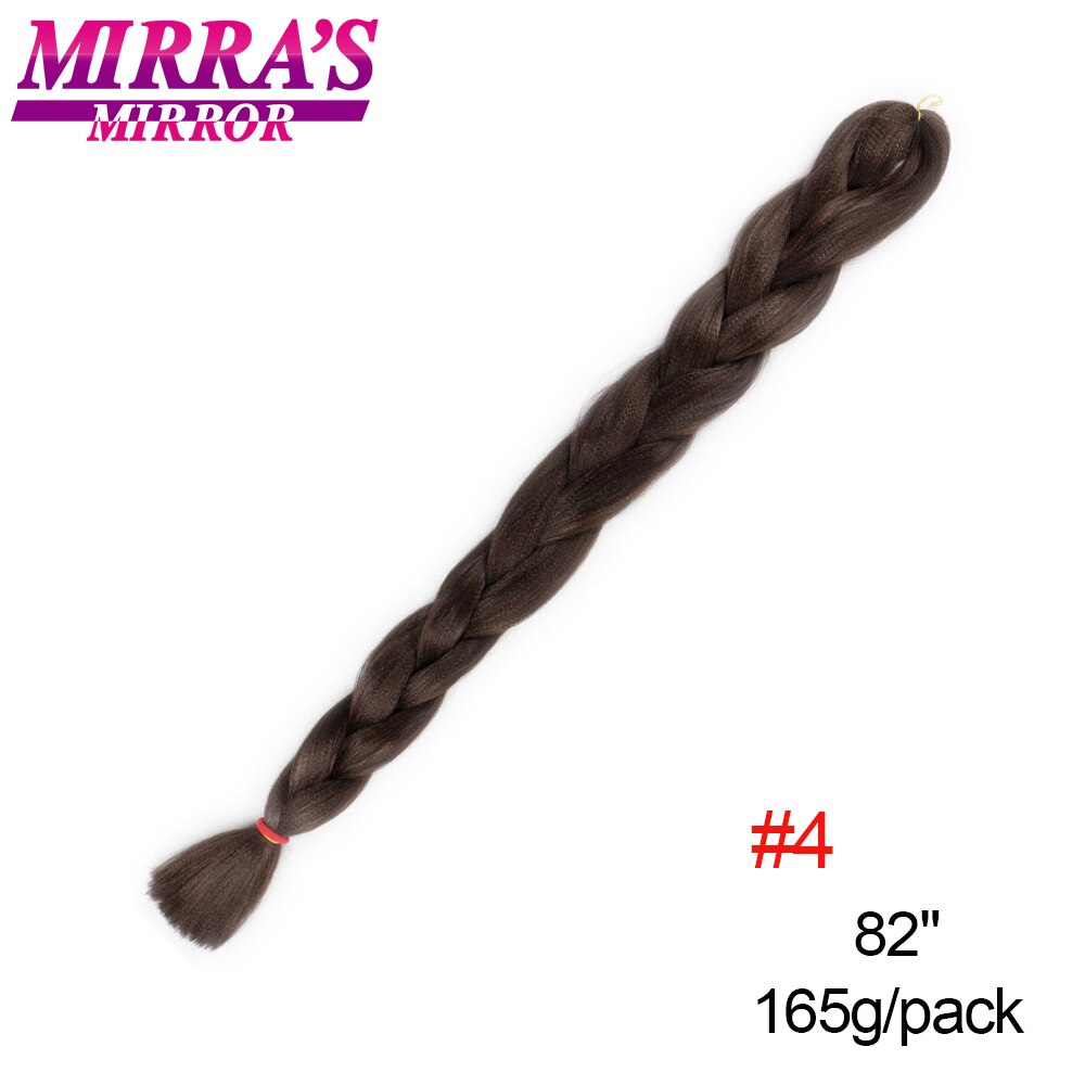 Mirra's Mirror – Extensions de tresses synthétiques Jumbo, 82 pouces, tresses Afro colorées rose bleu gris noir: n ° 4