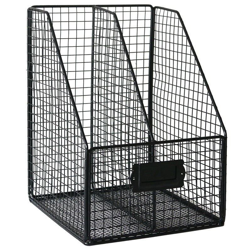 Metall hjemmekontor oppbevaringsholder svart rosa hvit skrivebord kontor bord tilbehør mappe for dokumenter organisere filer på skrivebordet