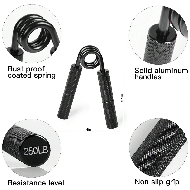 1pz 50LB-350LB Metallo Mano Pinza Rinforzo Dito Ginnico presa Forza Muscolare Braccia allenatore Recupero Polso Attrezzature da palestra