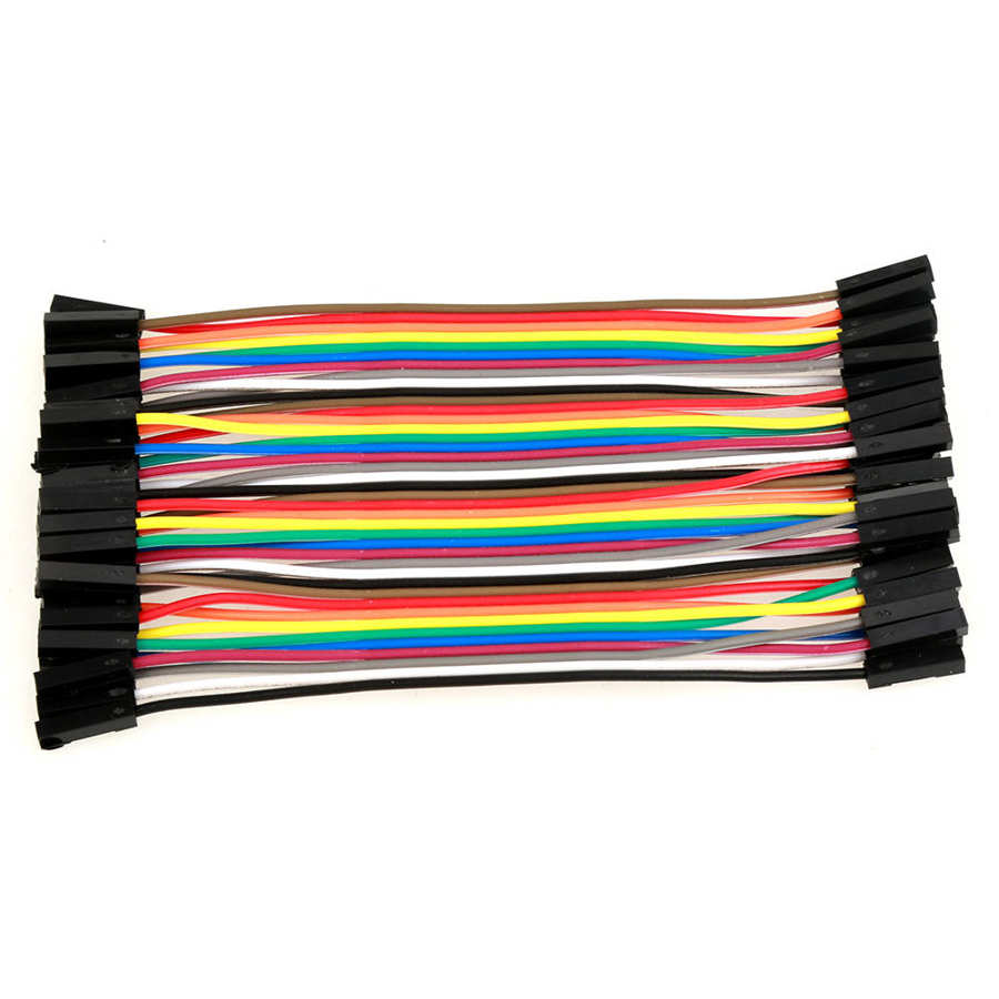 5Pcs Colorful Jumper Wire 10cm Jumper Wires Set for Breadboard 40pin F to F Ribbon Cable