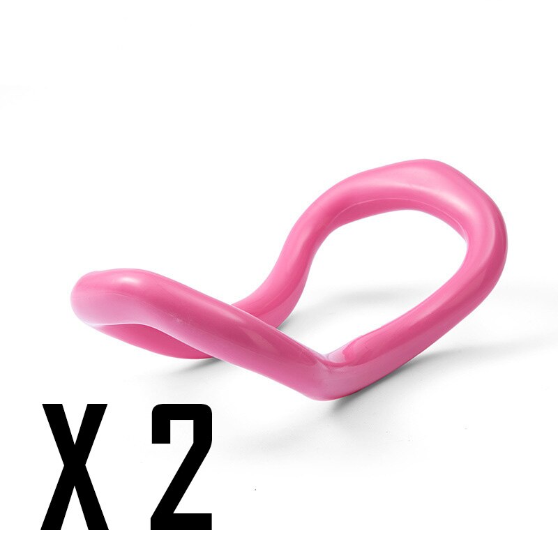 2 Pcs Yoga Cirkel Apparatuur Yoga Ring Pilates Fitness Cirkel Training Weerstand Ondersteuning Tool Kalf Thuis Training: Roze