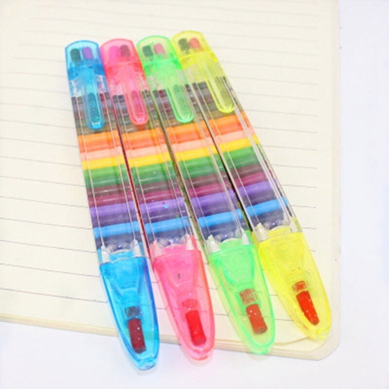 1 Pc 20 Color Pencil Cratons Stacker Pencils Drawing Pen Children Painting Pencil Wax Crayon Art Painting Pen Kids Graffiti Pen