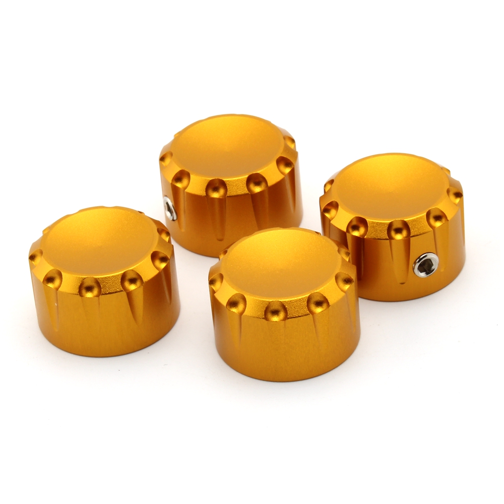 4 pçs vela de ignição parafusos cabeça usinada tampas parafusos porca capa para triumph bonneville t120 preto thruxton r rua twin cup scrambler: YELLOW