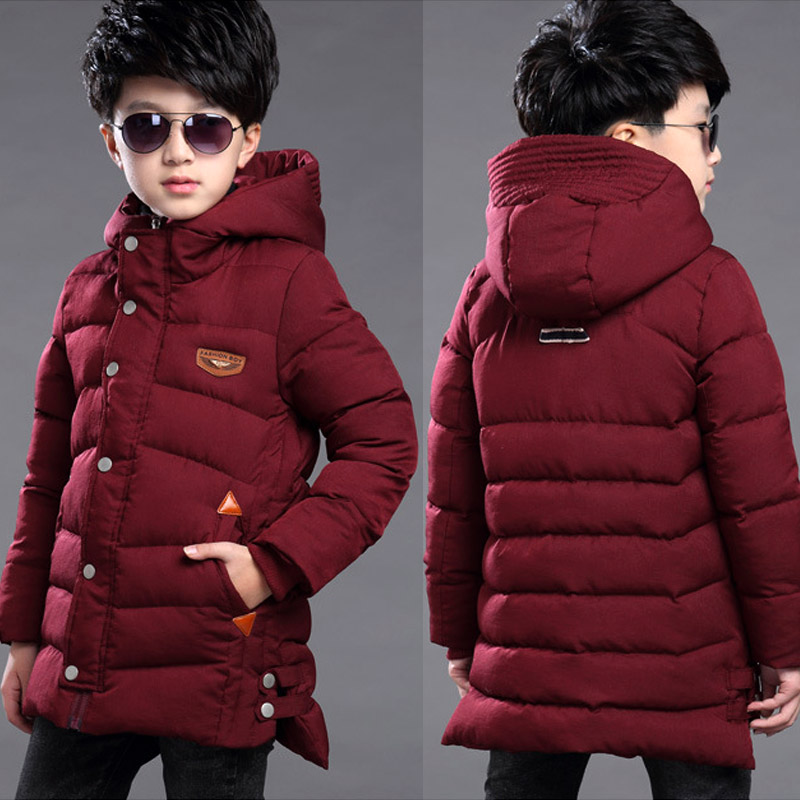 Xinbao 3-10 Jaar Jongens Jassen En Jassen Zwaargewicht Winter Herfst Vallen Kleding Verdikking Kap Wol Rits: Wine red / 10T