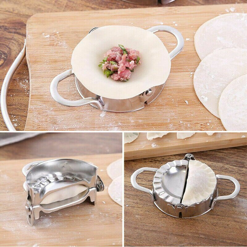Chinese Dumplings Rapid Making Tool Dumpling Maker Stainless Steel Dough Press Ravioli Molds Dumpling Press Rolling Round Mold