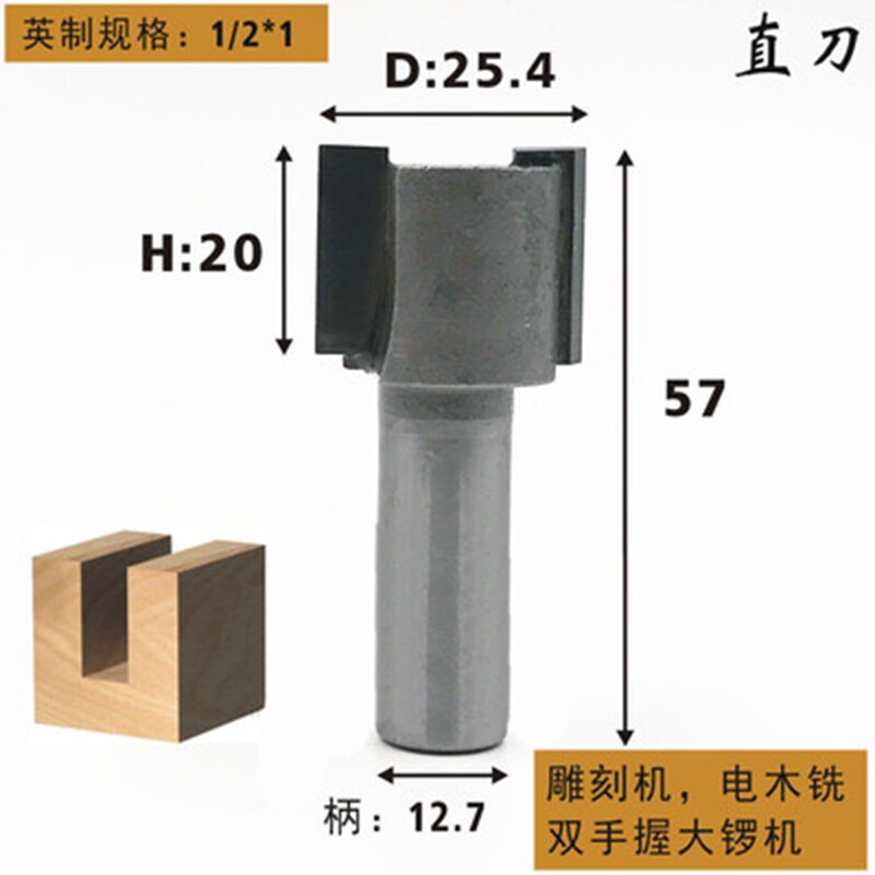 1/2" Dovetail Router Bit-1/4" Straight Shank Dovetail Joint Router Bits Woodworking cutter Tenon Cutter for Woodworking Tools: D25.4X H20
