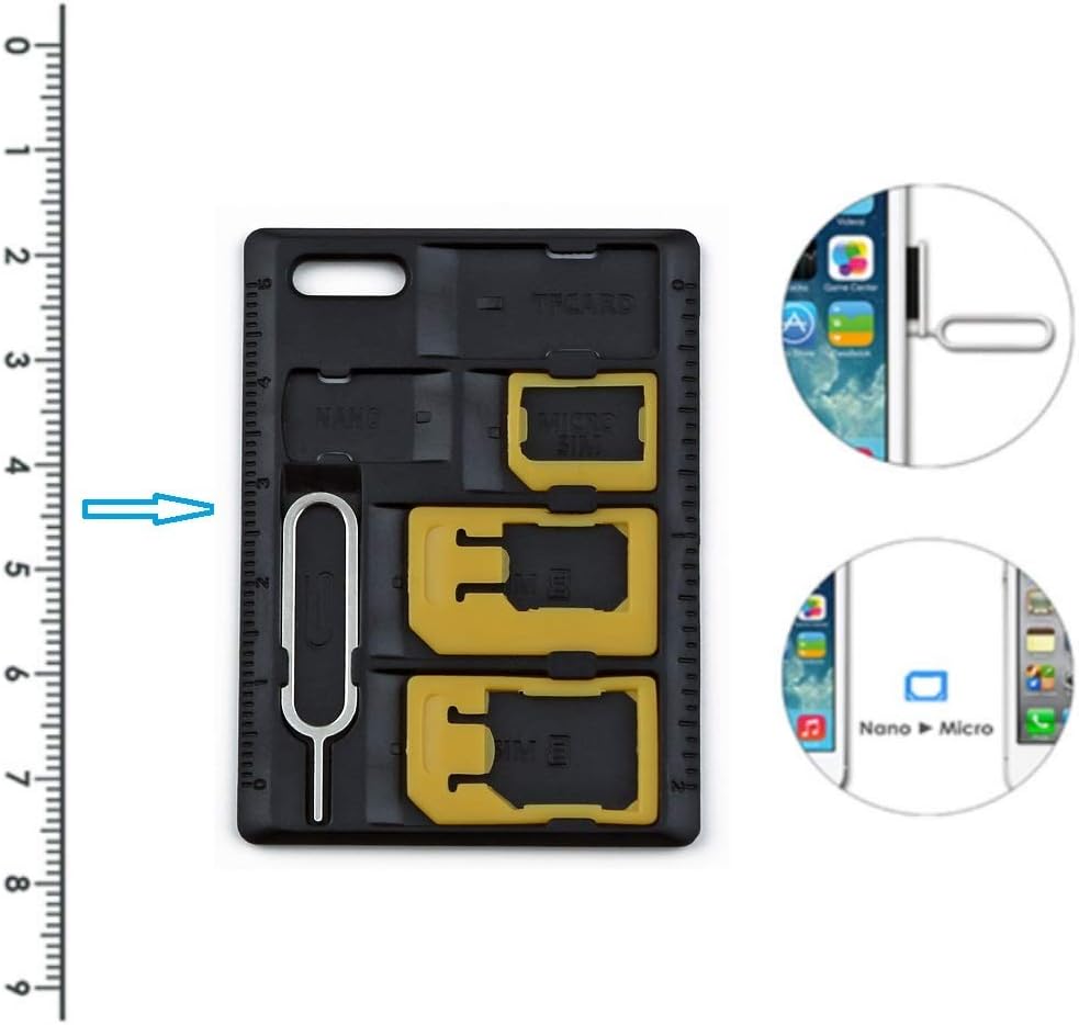 Kit d'adaptateur SIM avec goupille d'éjection du plateau de carte SIM, support de carte SIM, support de carte Micro SD et Nano, ensemble d'outils de stockage de carte pour S