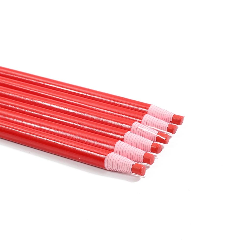 6 uds. De lápices de tiza de costura a medida, sin cortes de colores, pluma marcadora de tela para Sastre, accesorios de costura, tiza para costura, lápiz para ropa: Red