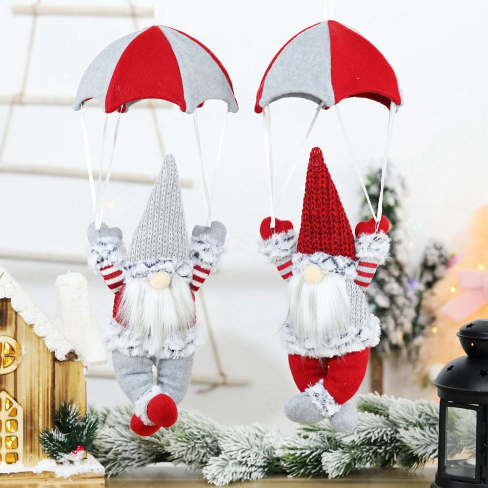 Christmas Home Ceiling Decorations Parachute 45cm Santa Claus Year Hanging Pendant Christmas Decoration Supplies Fast delive