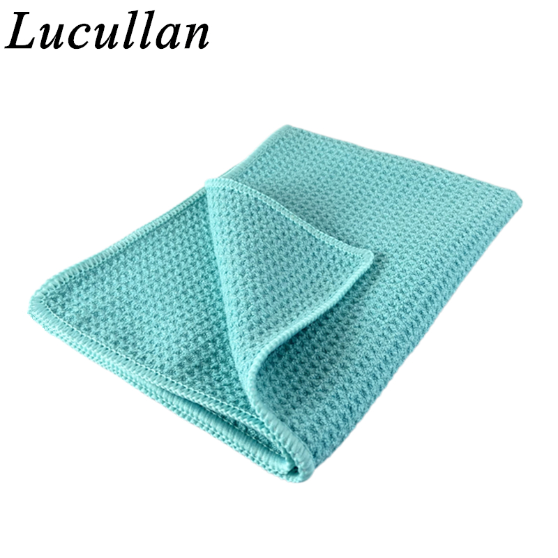 Lucullan Auto Care Super Water Magneet Microfiber Drogen Handdoek Wafel Weave Voor Autoglas Verf Schermreiniging
