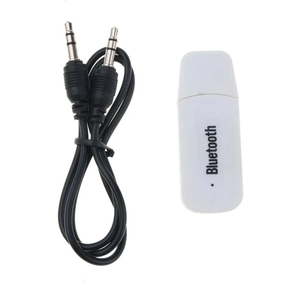 Auto Bluetooth-adapter voor pc USB Bluetooth Dongle Bluetooth-ontvanger voor luidspreker Muis Toetsenbord Muziek Auto Audio Zender: WHITE