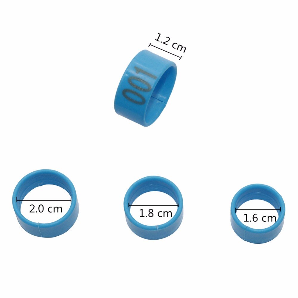 16mm/18mm/20mm Huhn Fuß Ring Kunststoff Nein.1-100 Digitale Identifizierung Fuß Ring Huhn Koop Fütterung liefert 100 Stck