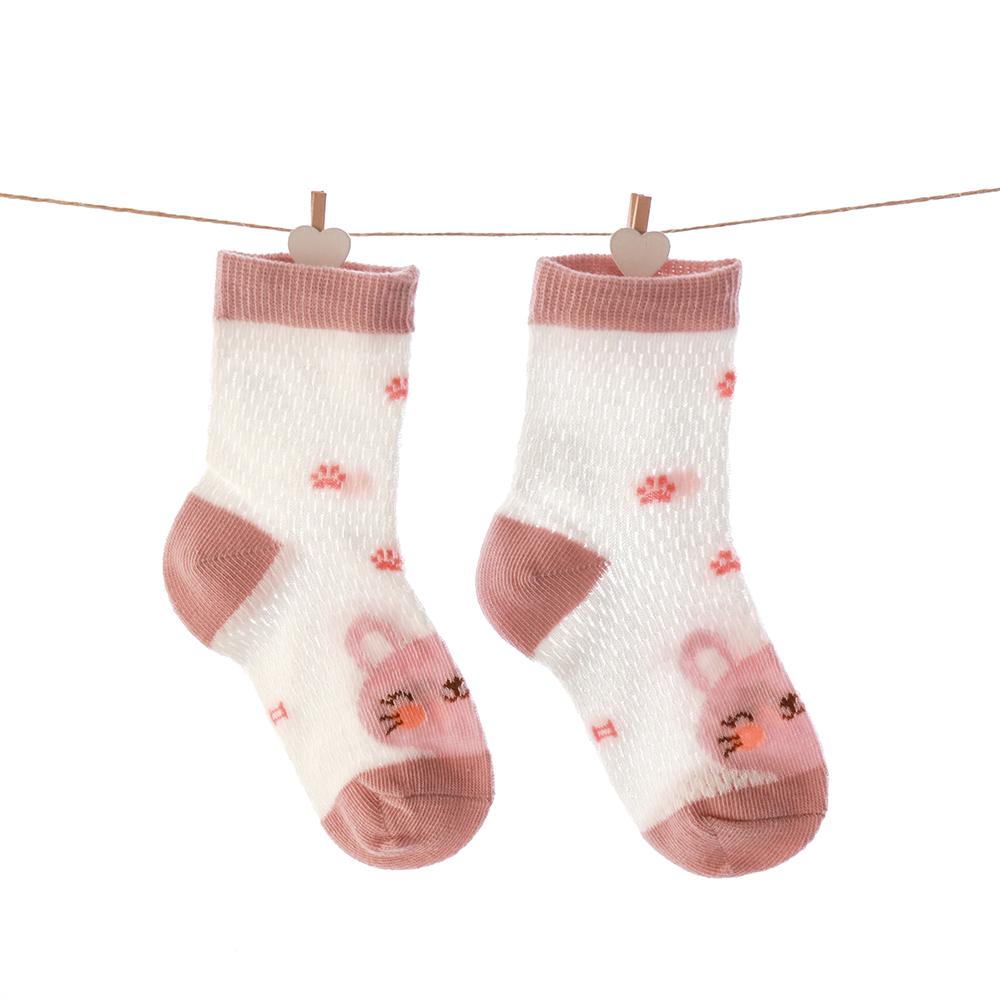 5 paia/lotto calzini del bambino della primavera di estate calzini sottili del fumetto della maglia del cotone calzini dei bambini della stampa del piede