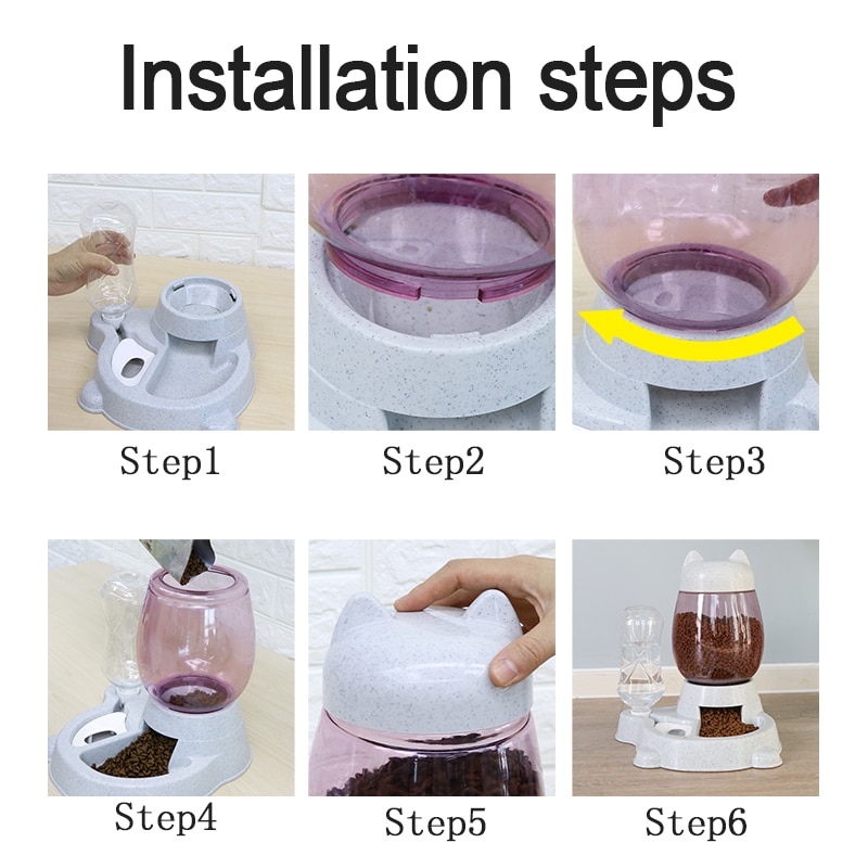 2.2l automatische voerbakken voor honden en katten, voor drinkwater, 528ml flessenbakken voor kittens, slowfood-voercontainer voor huisdierenbenodigdheden