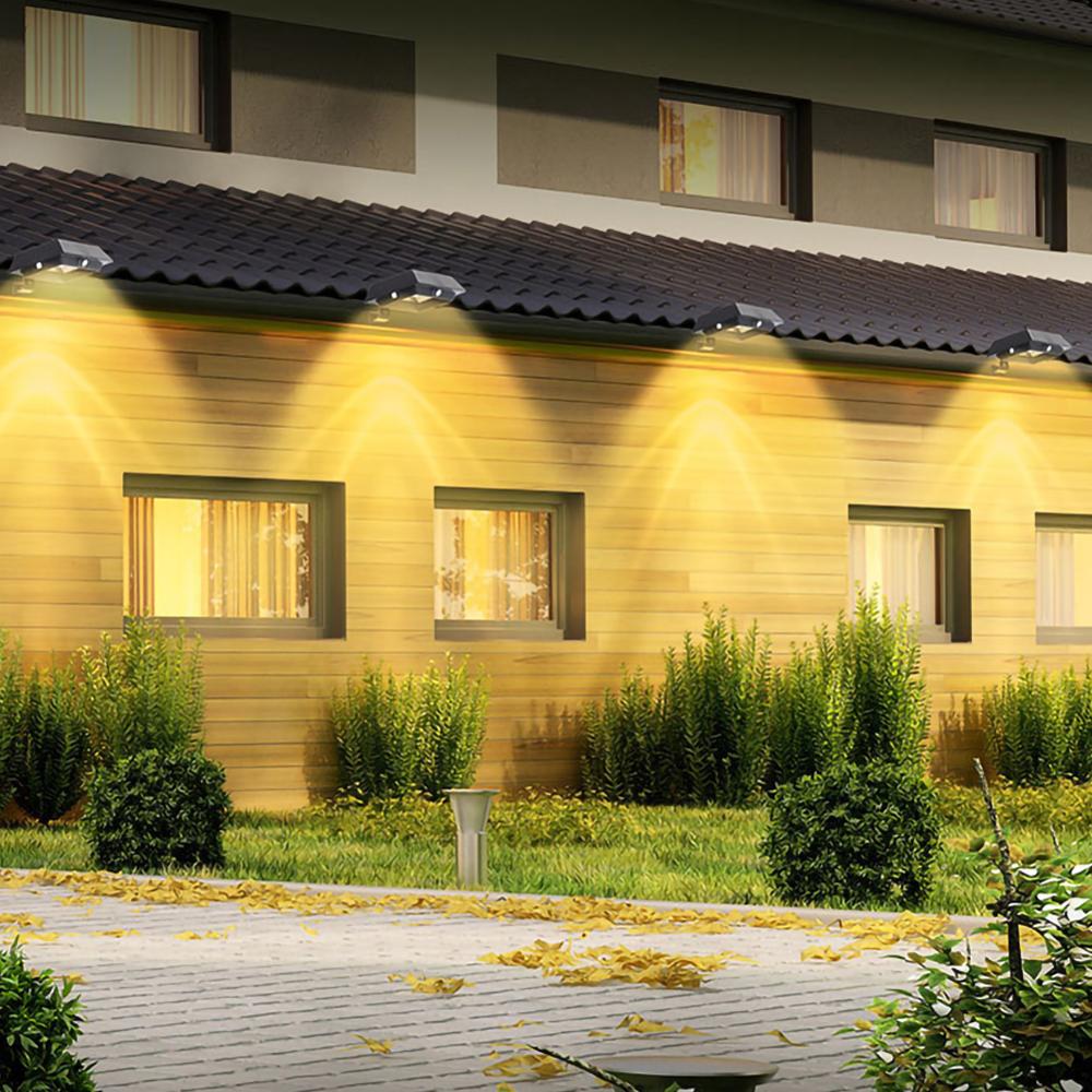 Solar Gutter lights Outdoor Lighting Motion Sensor Solar Powered Light Solar Sensor Wall Light