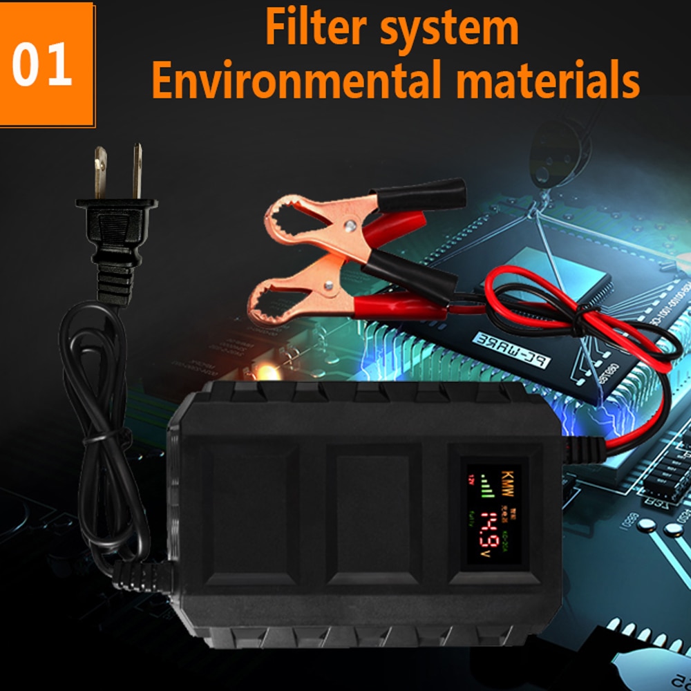 Intelligent AC110V-240V To 12V 20A Automobile Batteries Lead Acid Battery Charger For Automobile Car Motorcycle Auto Accessories