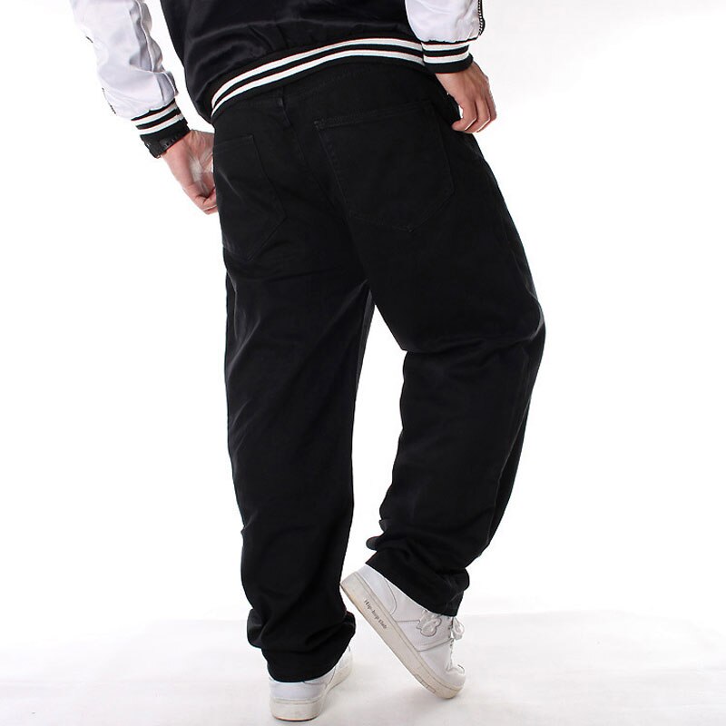 Loose Jeans Men Denim Pants Straight Oversized Baggy Streetwear Casual Hip Hop Brand Black Wide Leg Trousers Plus Size 30 - 46