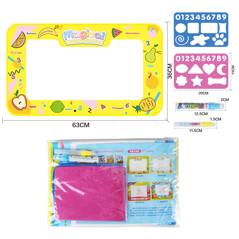 grande taille magique eau dessin tapis Doodle peinture conseil éducation précoce dessin jouet noël pour enfants directe: Medium-fruit