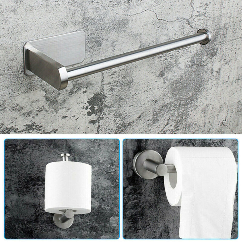 Square Modern Bathroom Toilet Roll Holder In Chrome Wall Mounted