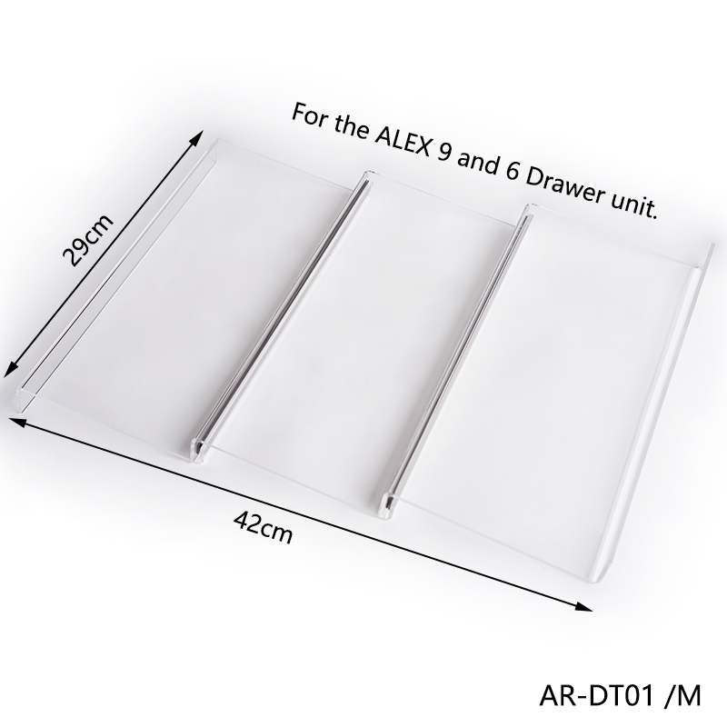 anon DIY Schubladenteiler-einstellen für ALEX 5 und 9 Schubladen, anpassbare Acryl-machen-hoch-Aufbewahrungs-Organizer-Trennwände in der Schublade, verstellbar: Grau