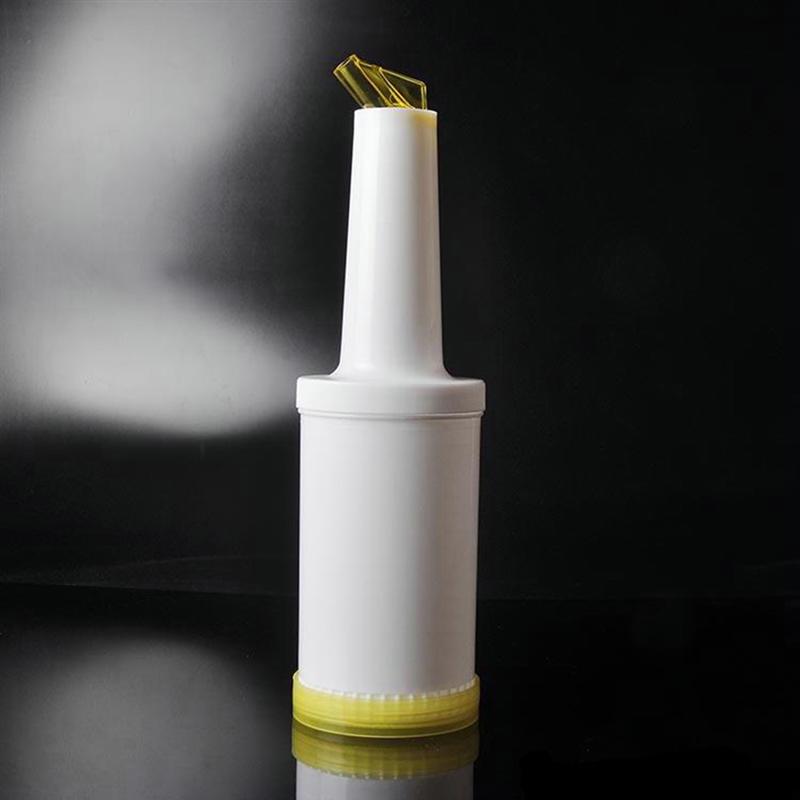 6pcs 1L Fruit Juice Liquor Bar Pour Bottles Plastic Juice Jug Bartender Juice Bottle Cocktail Bar Shaker Plastic Juice Bottle