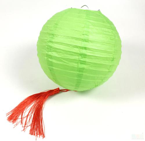 20cm Round Chinese Paper Lantern For DIY Birthday Wedding Party Decoration sky lanterns Christmas decoration Favors Supplies: Grass green