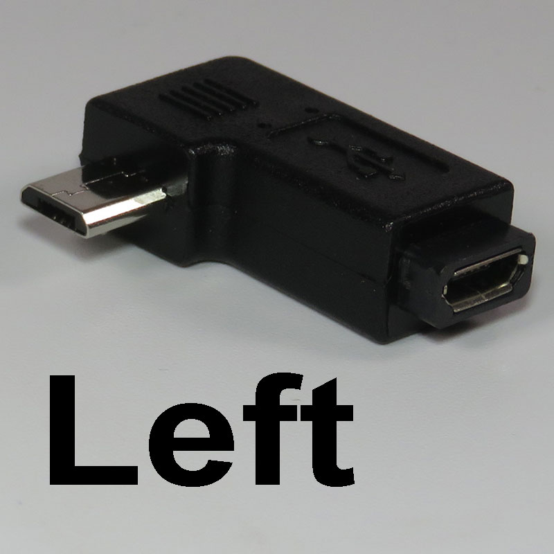 Conector doblado micro-usb, adaptador de ángulo recto de 90 grados, convertidor de cable USB, codo doblado, no es fácil de romper: Left bent