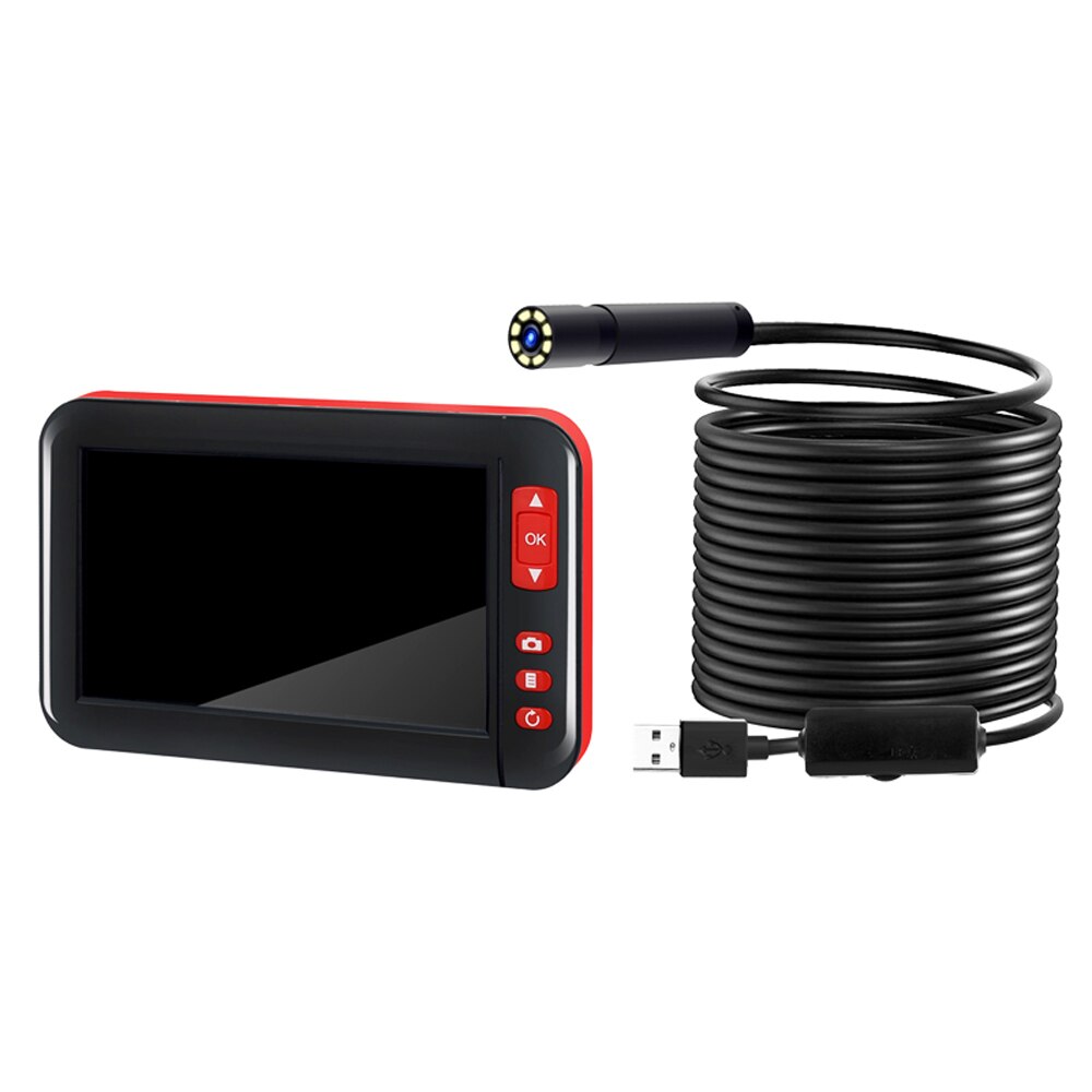 2M 5M 10M 4.3in screen Endoscope Camera Flexible Waterproof Inspection Borescope Camera for Android PC Notebook 8LEDs Adjustable