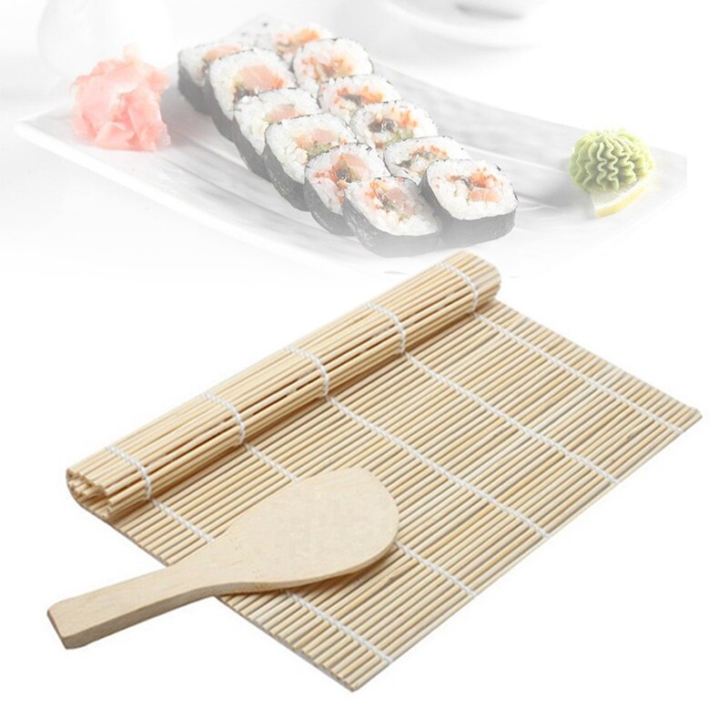 Bambu sushi matta ris boll ris rulle rullmaskin sushi bambu gardin verktyg levererar rulle kök verktyg diy tillbehör: 03