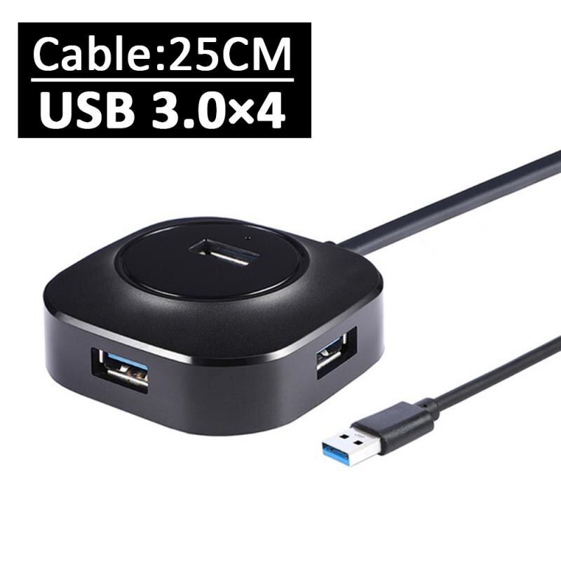 The Perfect Part Mini 3-Port USB 3.0 Hub – Rotating Design – High Speed Data Splitter For PC/Laptop – Black