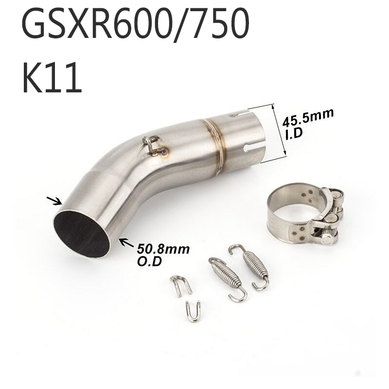 Silencieux d&#39;échappement avec Tube central, pour Suzuki GSXR 600 750 GSXR600 GSXR750 K6 K7 K8 GSR750 GSXR1000 K5 L11