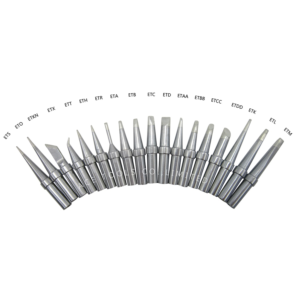 18 PCS WELLER ET Soldering Tip Fit WES51 WESD51 WE1010NA WE1010 WE1010EU WTL1000S-0 PES51 PES50 LR21 LR20 Iron Bit Nozzle Handle