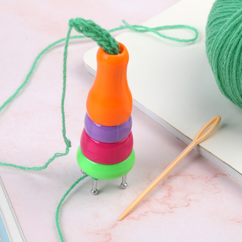 MIUSIE 1pc Weaving Loom Knitting Tool Yarn Wool Rope Knitting Doll Dolly Craft Spool Loom Maker For Weaving Craftworks