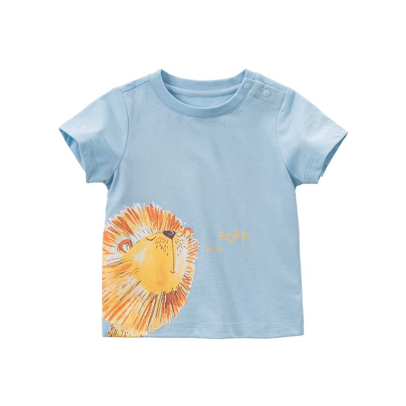 Dbm 10603 dave bella zomer baby jongenskleding kinderen print t-shirt baby peuter trui kinder t-shirts: Lichtblauw / 24m