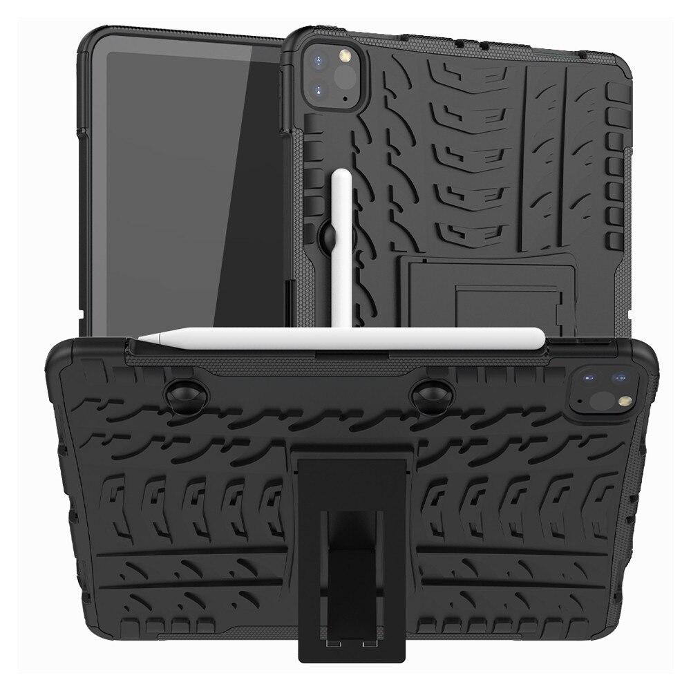 Case Cover For Apple IPAD PRO 11 Hybrid Rugged Hard Rubber PC Stand Case Cover for IPAD PRO 11 inch protective case: Black