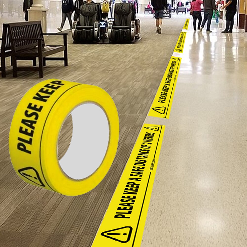 Waarschuwingstape, gevaar, waarschuwingsbarrière, herinnering, werkveiligheid, plakband, doe-het-zelf sticker voor winkelcentrum, winkel, restaurant, school