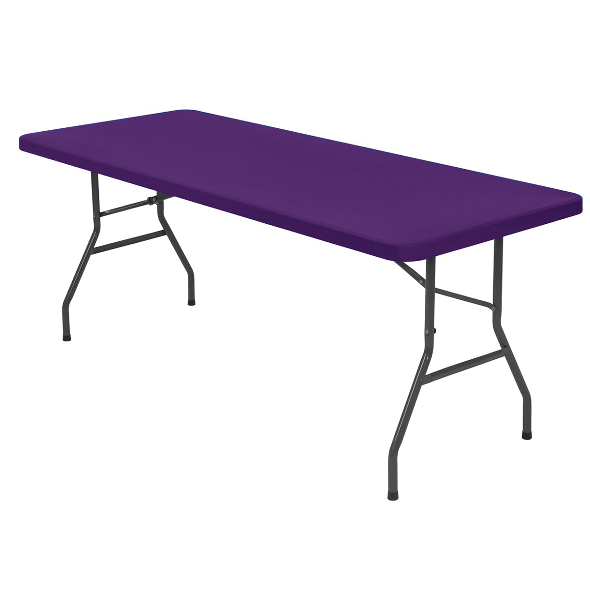 3 Size Elastic Fitted Fabric Rectangle Table Cloth Folding Tables Washable Picnic Camping Indoor & Outdoor Table Slipcover: VIOLET/紫罗兰 / 100*130cm