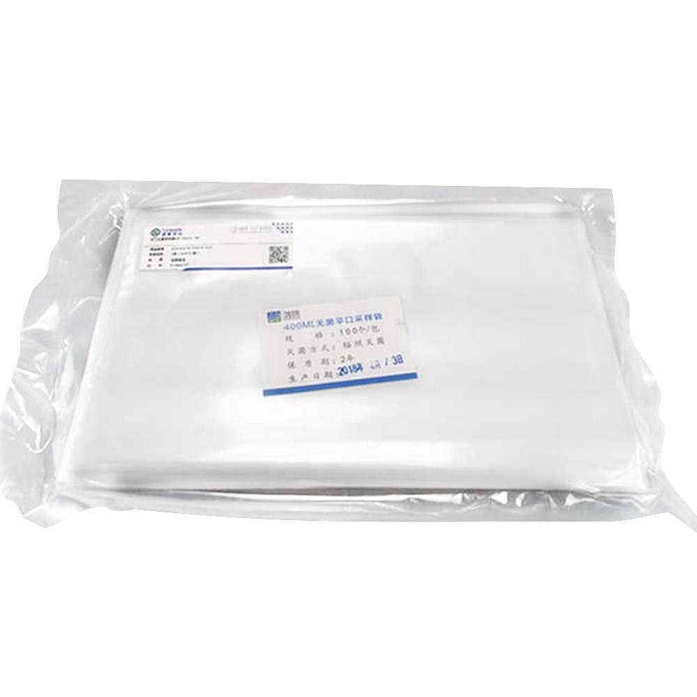 Suministros de laboratorio bolsa de muestreo accesorios experimentales bolsa de muestra boca plana aséptico bolsa de muestreo