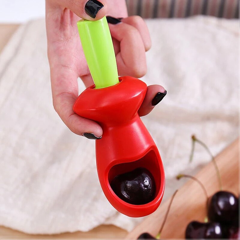 Máquina Manual para quitar el núcleo de la cereza, base de olivo para la cocina, utensilio para quitar semillas