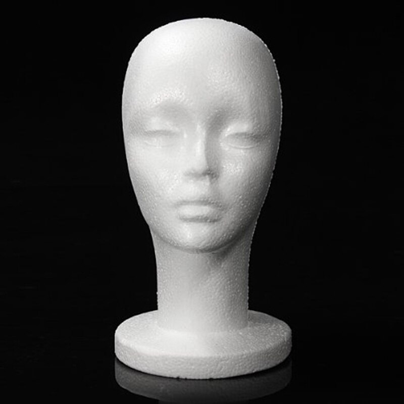 Foam Head Practical Mannequin Head Dummy Head Female Head Model Hat Wig Glasses Convenient Prop Display: A